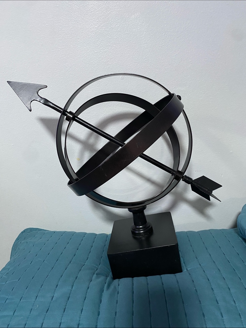 Decorative metal globe